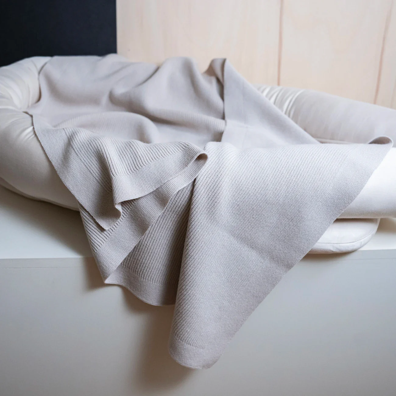 THE WOOLLY RIB BLANKET - sand - Image 9
