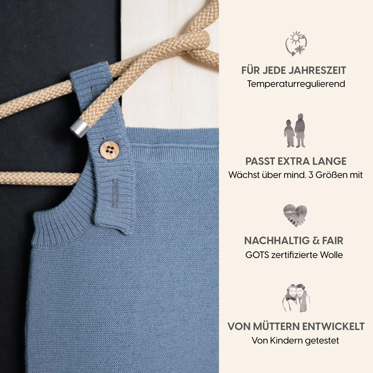 THE WOOLLY ROMPER - blue - Image 7