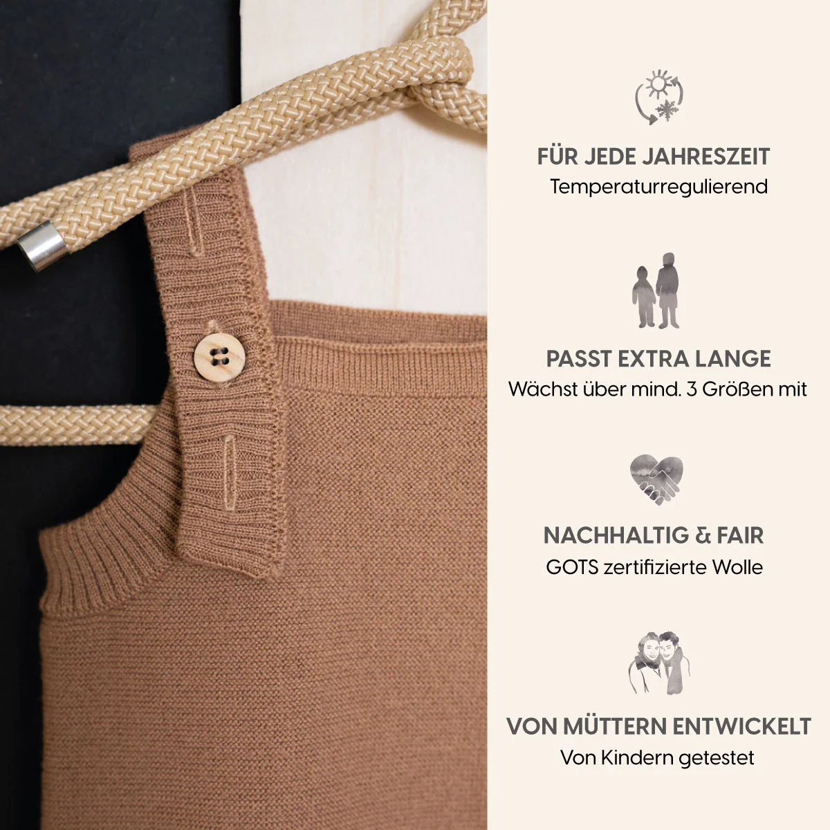 THE WOOLLY ROMPER - camel - Image 11