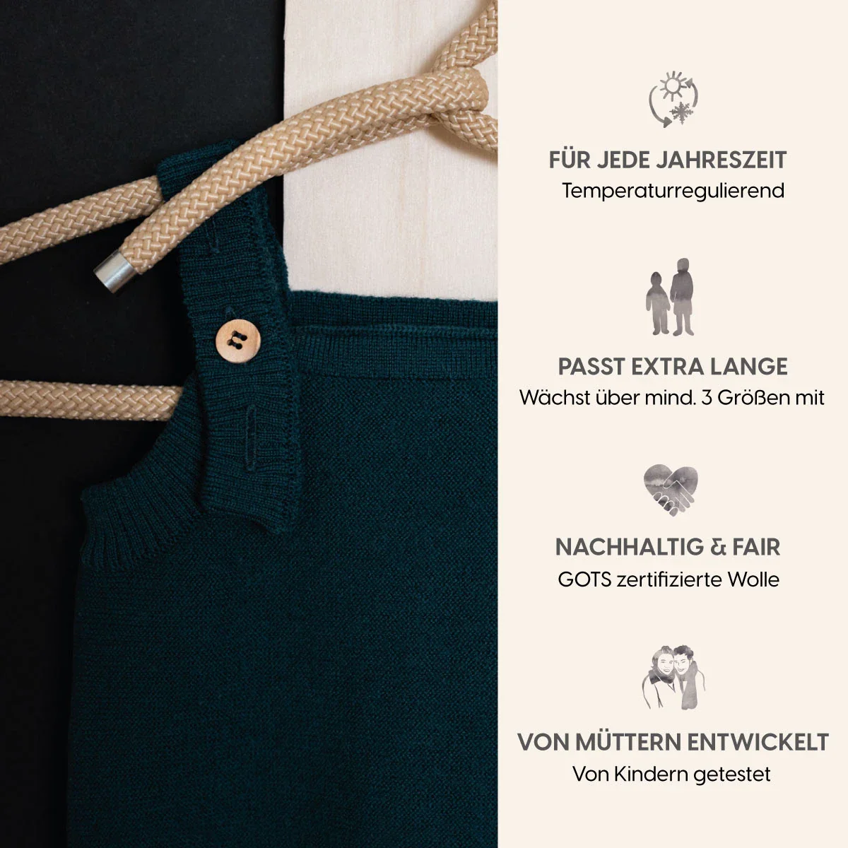 THE WOOLLY ROMPER - new petrol - Image 9