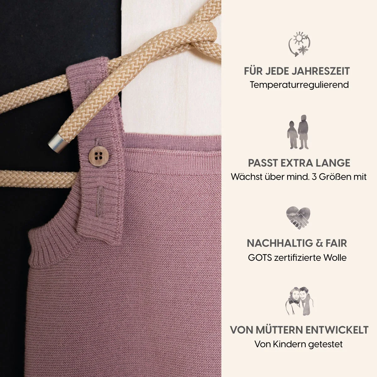 THE WOOLLY ROMPER - rose - Image 13