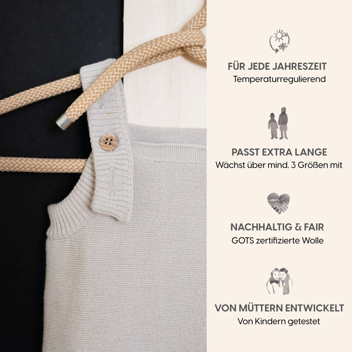 THE WOOLLY ROMPER - sand - Image 10